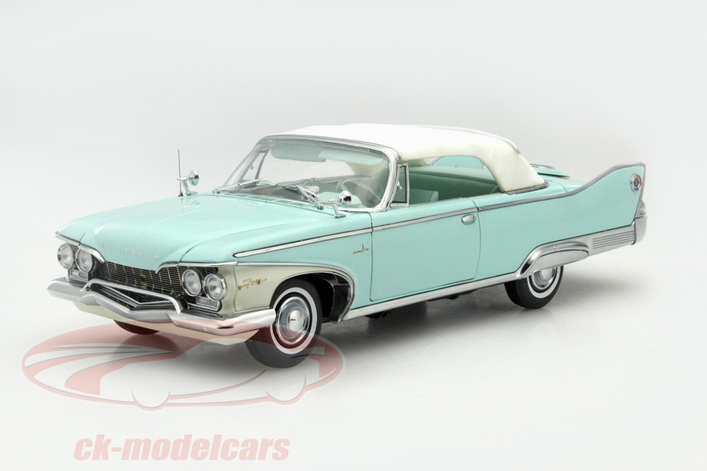 RARE VINTAGE PLYMOUTH fury 1957 PRESTIGE EDITION ANSON 1/18 BLANC /OR - Collection