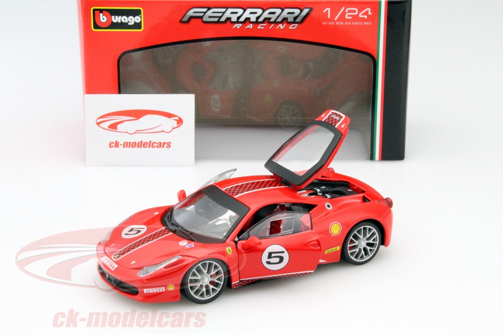 1:24 Ferrari 458 Italia Coupe 2010 Rojo Bburago Race & Play Display A Granel P445393404