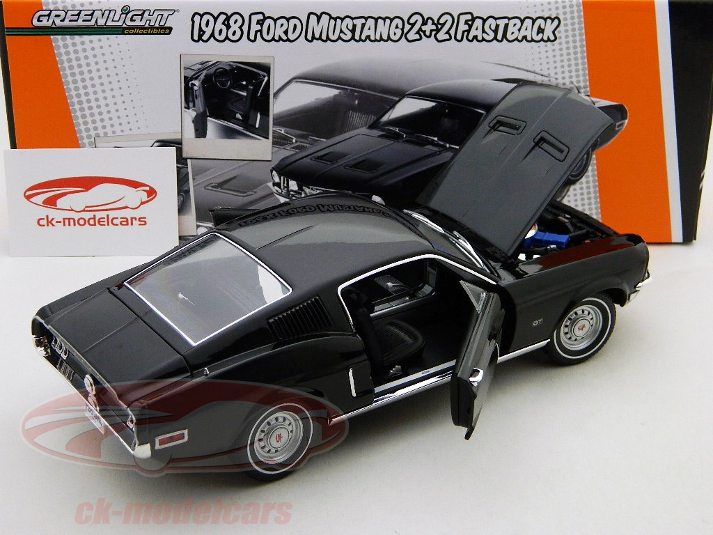 Greenlight 1:18 Ford Mustang GT Fastback 1968 black GL 12843 model 
