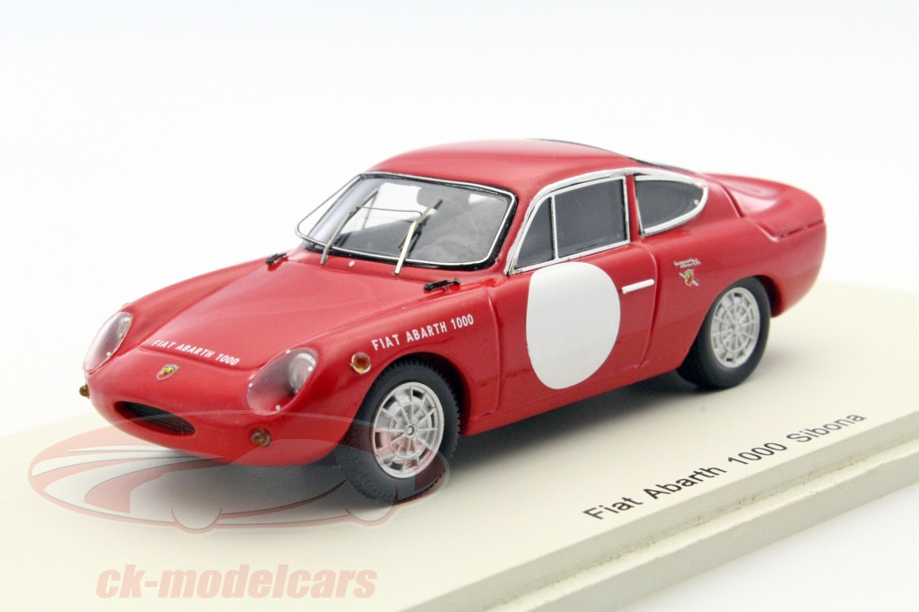 Spark 1:43 Fiat Abarth 1000 Sibona rot / weiß S1346 Modellauto S1346 ...