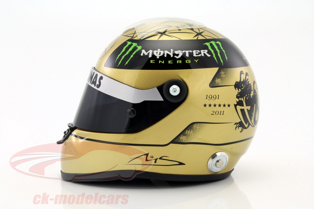 Schuberth 1:2 M. Schumacher Mercedes GP formula 1 Spa 2011 ...