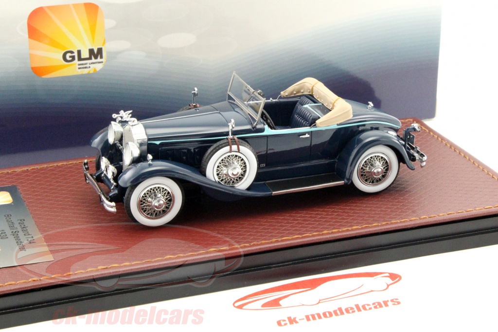 Miniature Autocult 1/43 - Bugatti Type 40 Boattail Speedster - Bleu - Résine