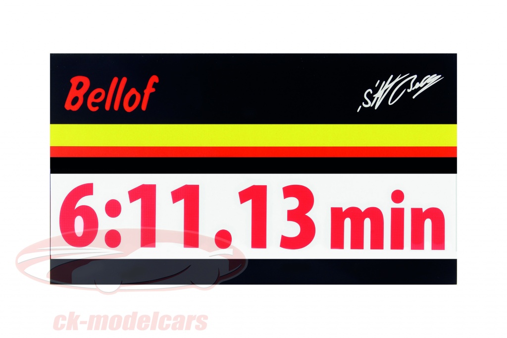Stefan Bellof sticker record lap 6:11.13 min red 120 x 25 mm