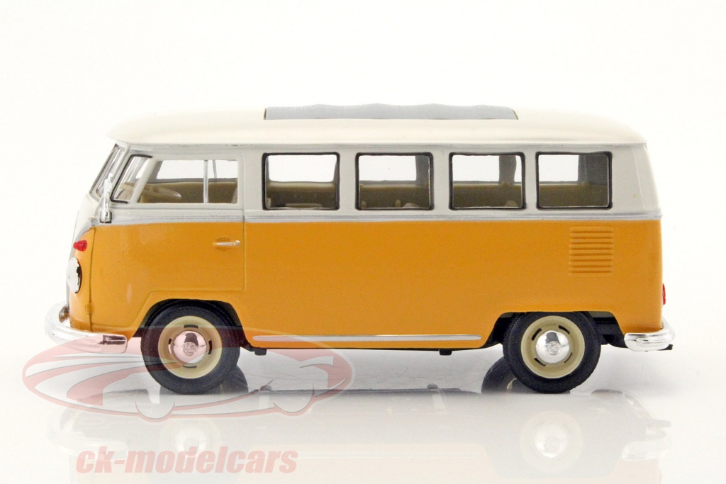 Welly 1:24 Volkswagen VW T1 バス 年 1963 黄色 / 白 22095W モデル 