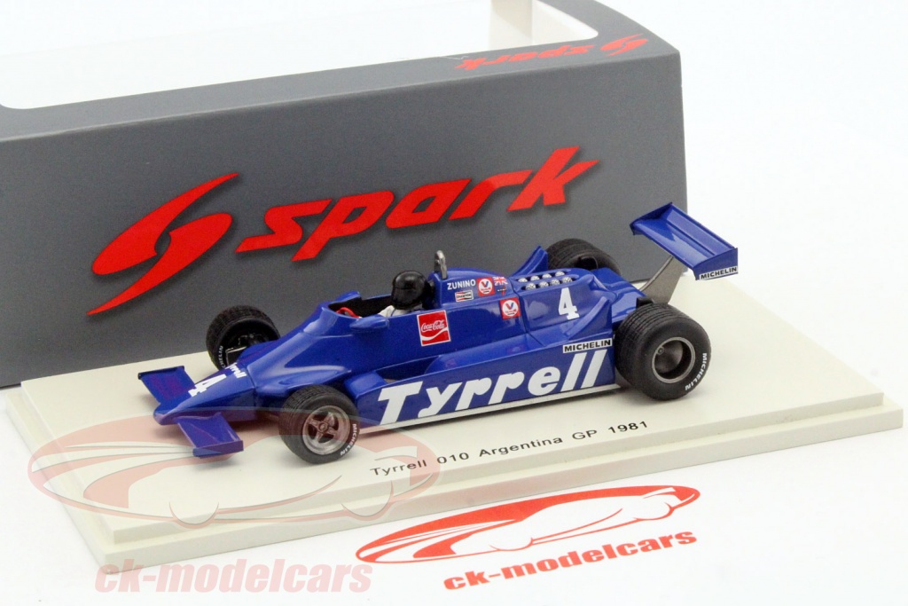 SPARK 1/43 S4318 Tyrrell 010 Ford-Cosworth #4 Argentina GP