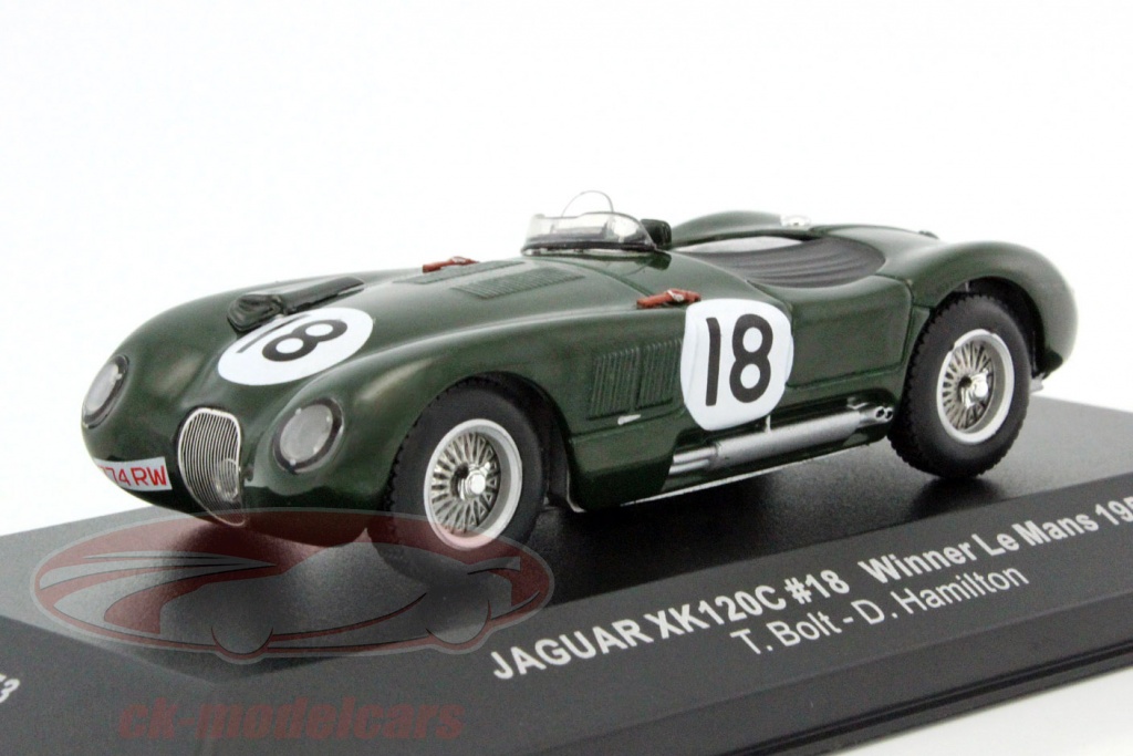 Jaguar C-Type #18 ganador 24h LeMans 1953 Bolt, Hamilton 1:43 Ixo