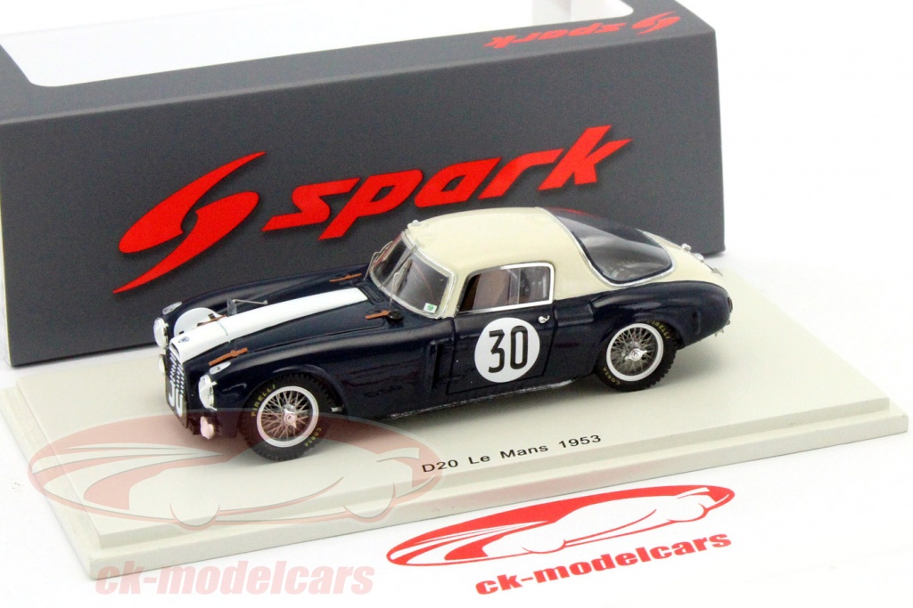 Spark S4721 Lancia D20 C N°30 - 24H Du Mans 1953 - P. Taruffi - 1/43 Résine