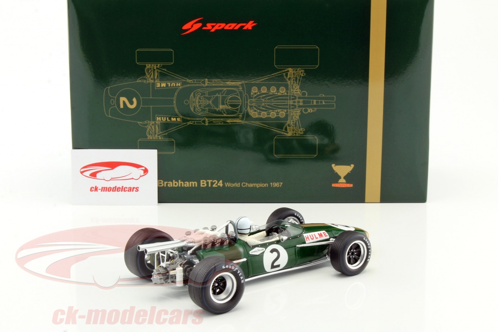 Modèle Réduit Brabham - F1 Bt24 Repco N 1 2nd Mexico Gp 1967 Jack Brabham Con Vetrina With Showcase