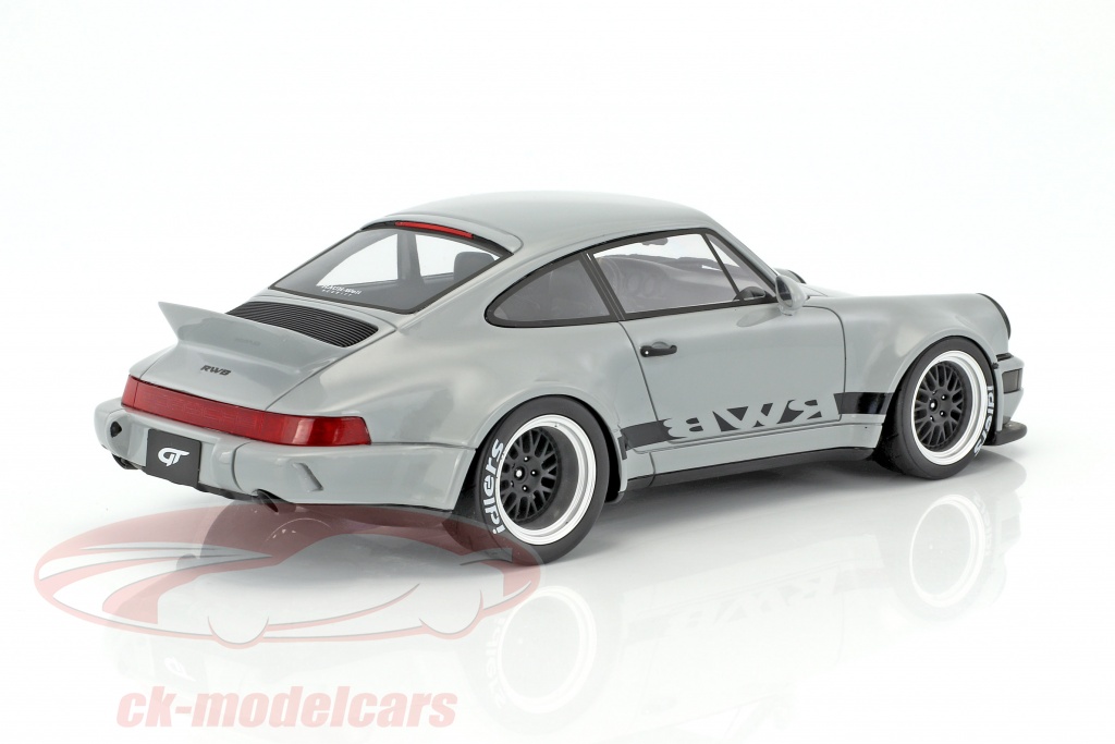 GT Spirit 1/18 – Porsche 911 964 RWB Duck Tail – Gris – Miniature Neuve