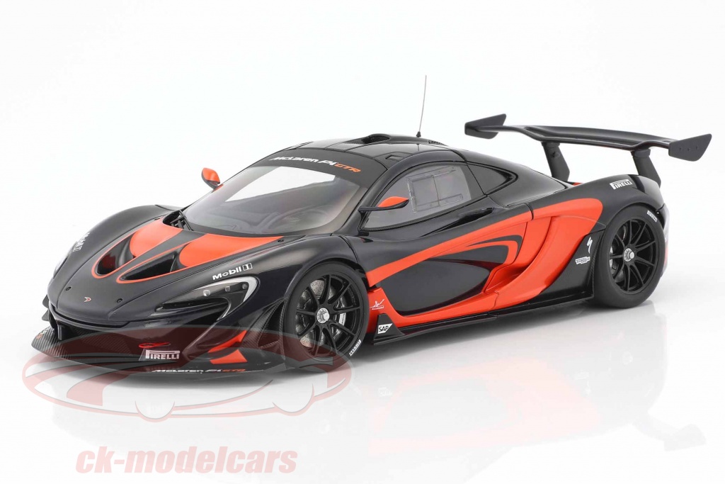 McLaren P1 GTR anno di costruzione 2015 nero / arancione 1:18 AUTOart