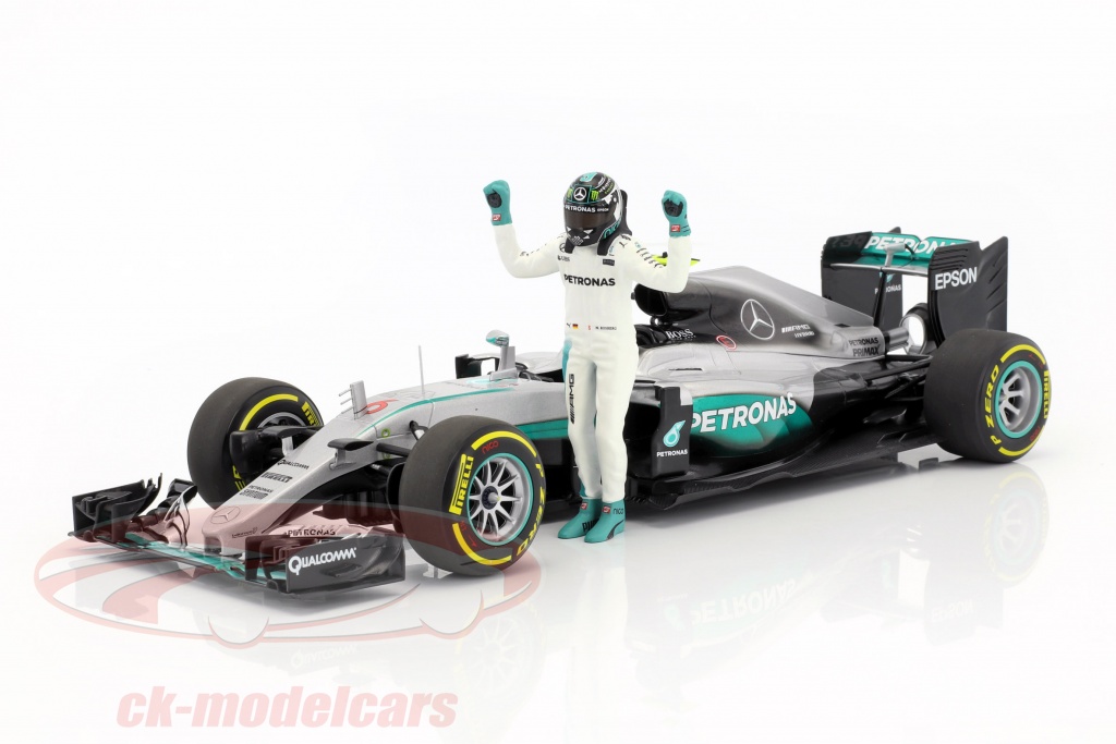 Nico Rosberg Mercedes F1 W07 Hybrid #6 чемпион мира формула 1 2016 с водитель фигура 1:18 Minichamps