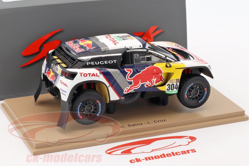 Miniature Spark 1/43 Peugeot 2008 Dakar 2017 – Résine Blanc, Modèle à Offrir