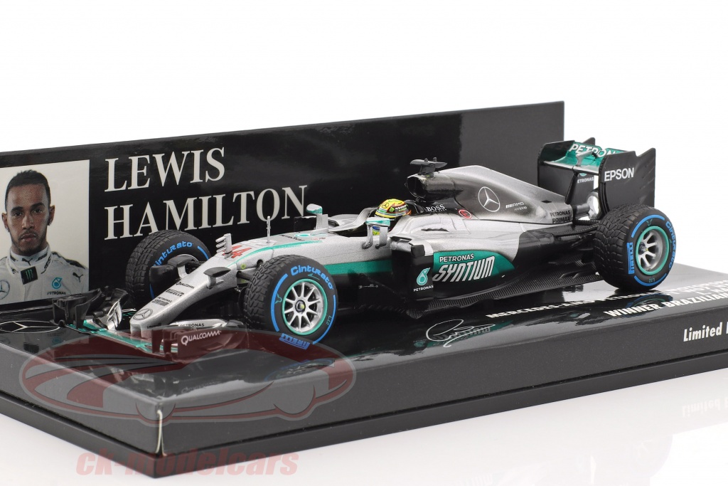 Lewis Hamilton Mercedes F1 W07 Hybrid #44 ganador Brasil GP fórmula 1 2016 1:43 Minichamps