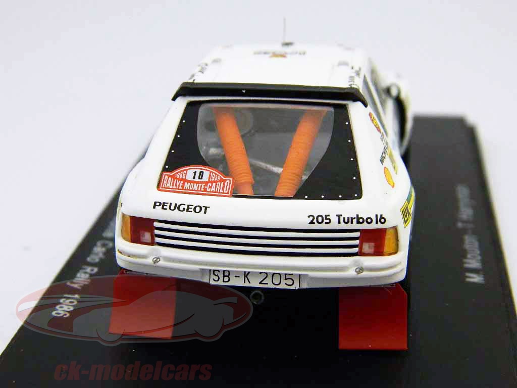 Décalcomanies Virate Miniatures V217 - Citroën C35 Assistance Peugeot 205 Rallye Monte-Carlo 1986 (échelle 1:43)