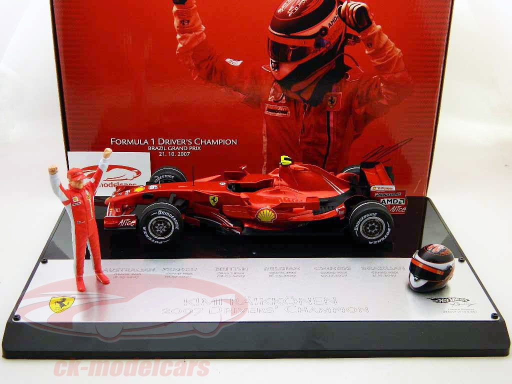 Hot Wheels Ferrari F2007 #6 Kimi Raikkonen World Champion 2007 China 1/18 L8782
