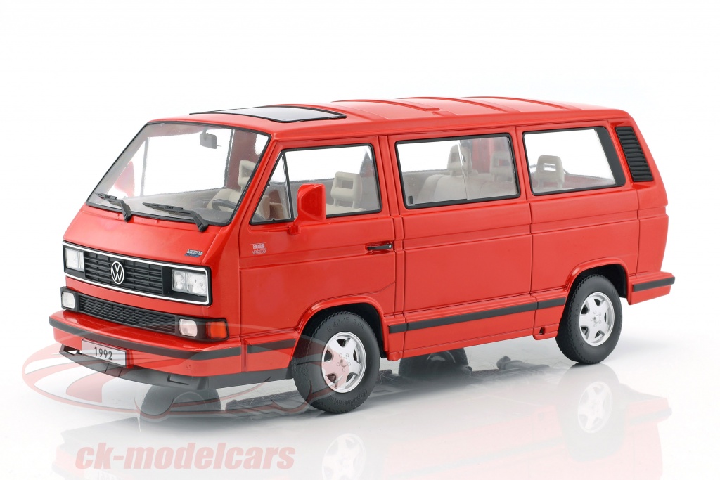 Volkswagen VW Bulli T3 Multivan Last Edition 1992 rød 1:18 KK-Scale
