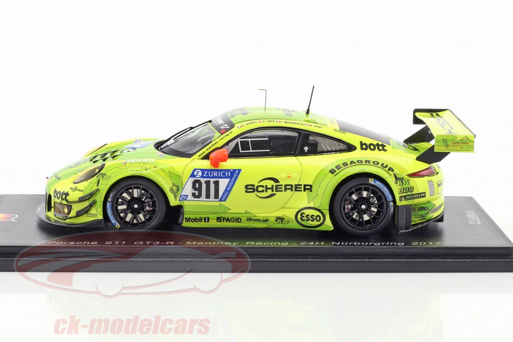 Miniature Spark 1/43 - Porsche 911 991 GT3 R Grelo, Nürburgring 2017