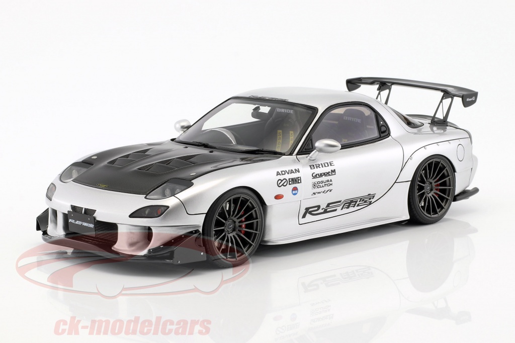 Ignition Rx7 Ignition Model 1:18 Mazda RX-7 (FD3S) RE Amemiya 銀 IG1044 モデル 車 IG1044 ...