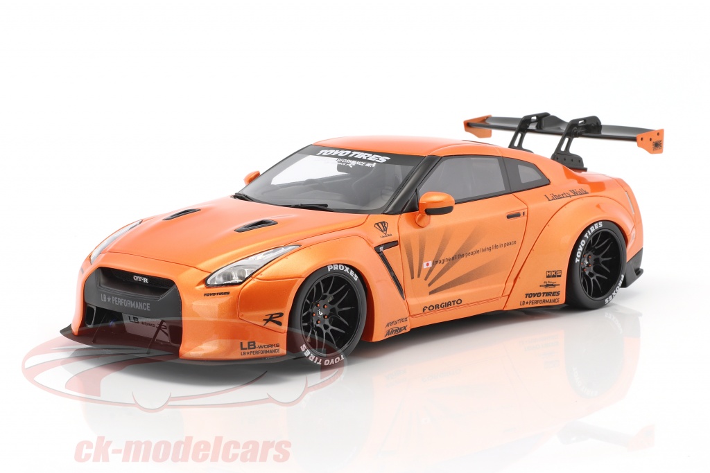 GT-SPIRIT 1:18 LB Nissan GTR R35 Baujahr 2016 orange metallic GT742 ...