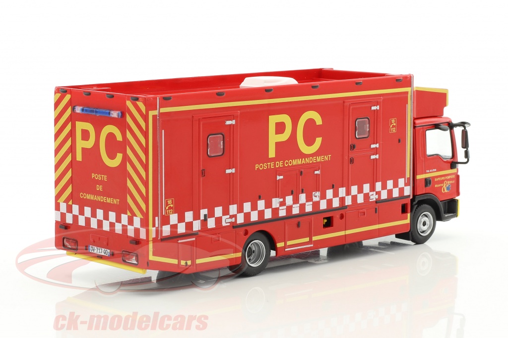 Atlas - 1:43 2015 Man TGL 12.250 TRUCK SAPEURS POMPIERS POSTE DE Commandement France