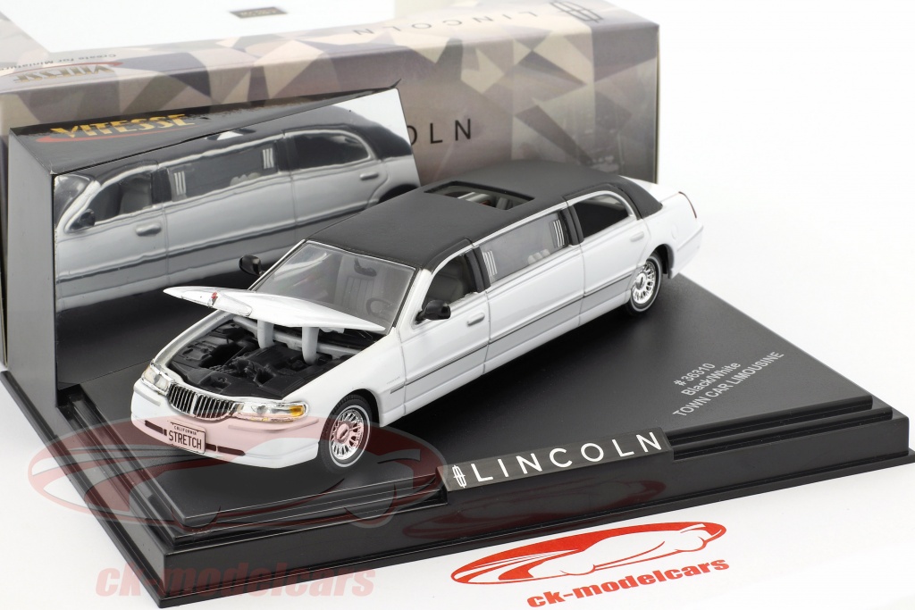 Vitesse 1 43 Lincoln Town Car Limousine Year 2000 White Black 36310 Model Car 36310 657440363105
