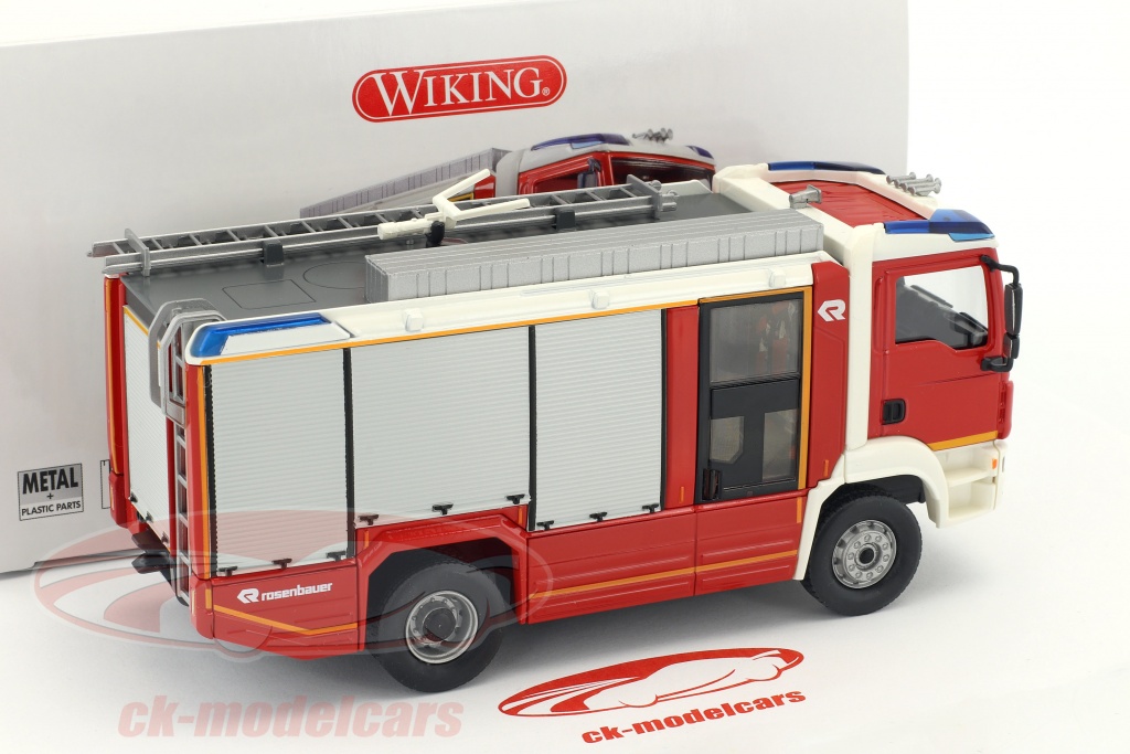 Wiking 1/43 Pompiers Rosenbauer AT (MAN TGM) - Miniature Neuve