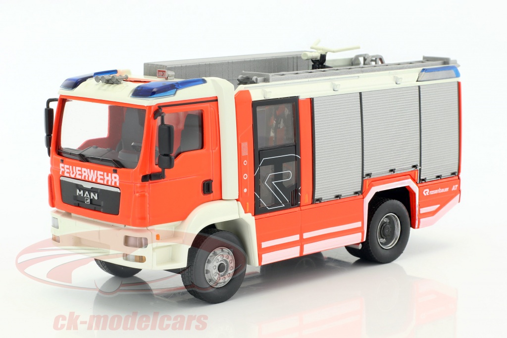 Wiking 1:43 Rosenbauer AT MAN fire Department red 043142 / 7612 model ...