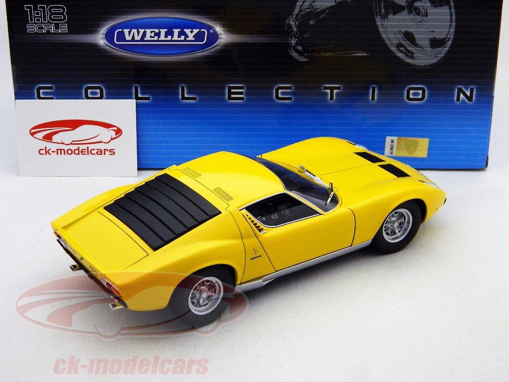 Hotwheels Elite 1/43 - Lamborghini Miura Jaune Concept Car 2007 Miniature De Collection
