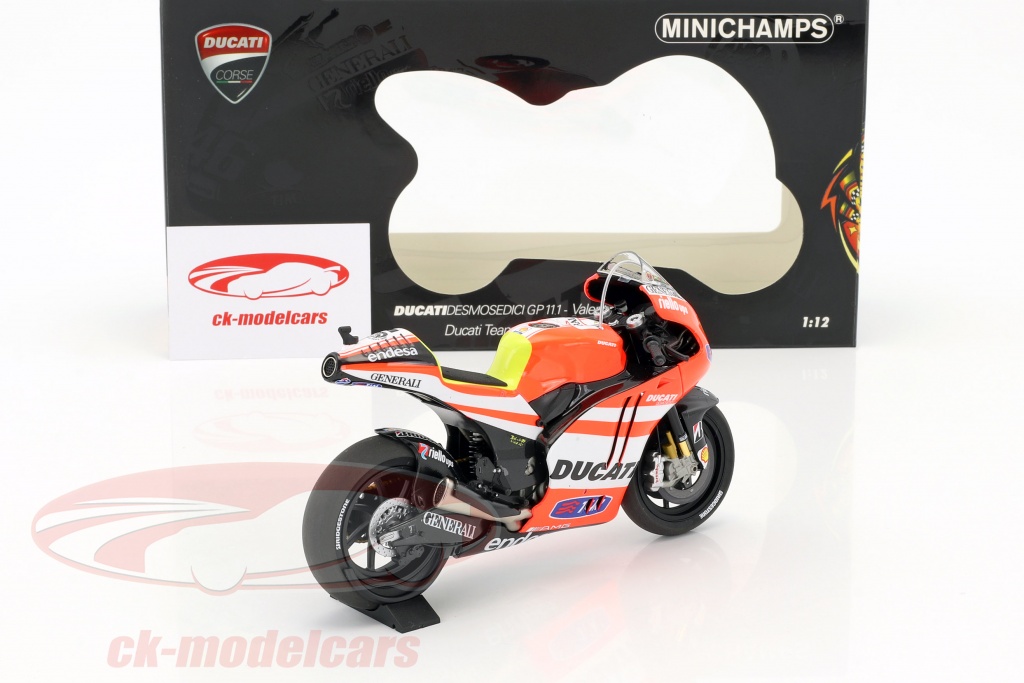 Miniature Ducati Desmosedici Valentino Rossi MotoGP 2011 échelle 1:12 Minichamps - 122110046