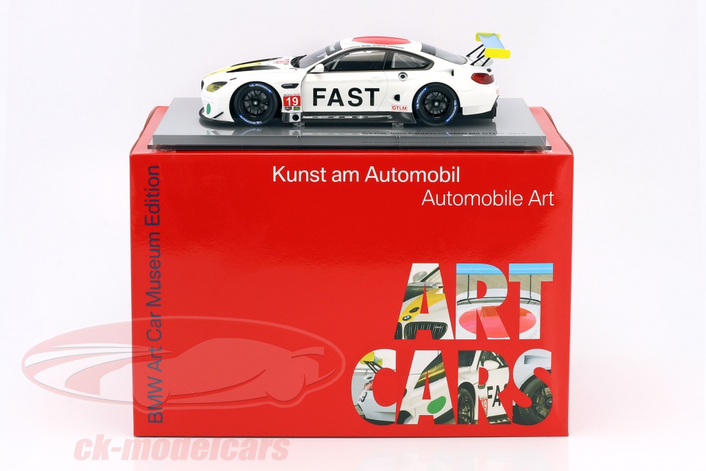 Kyosho 118 BMW M6 GTLM 19 Art Car John Baldessari with Showcase 80432447953 model car