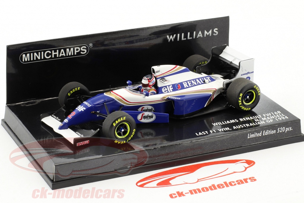 Modèle Réduit 1/43 Ferrari Williams Renault Pilotée Par Nigel Mansell - Onyx - Occasion