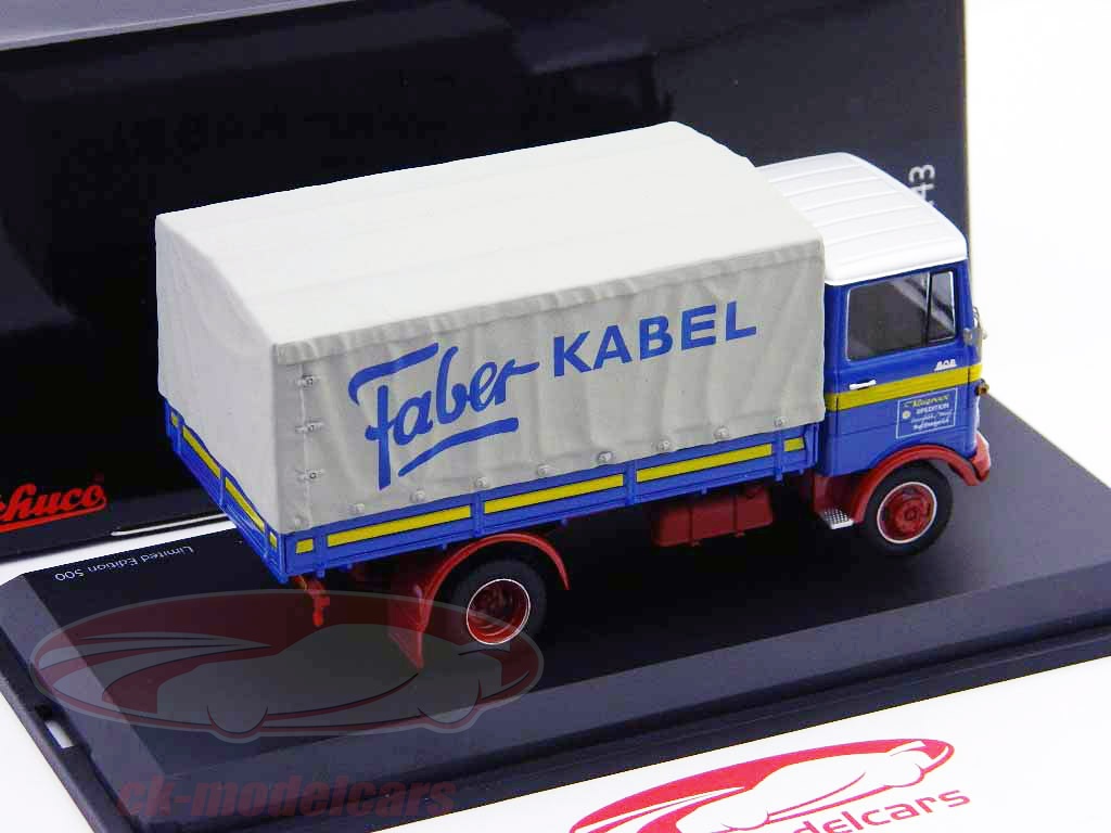 Schuco Mercedes-Benz LP608 Fourgon Plateau Bâché – 1/43, Occasion, Réf 450360300