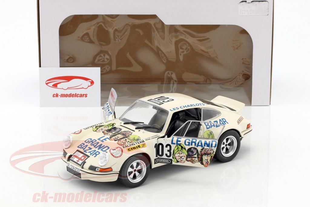 Solido 1:18 - Coche A Escala - Porsche 911 RSR #103 Le Grand Bazar Tour De France Auto 1973 Bayard Ligonnet Edicion Limitada Y Agotada