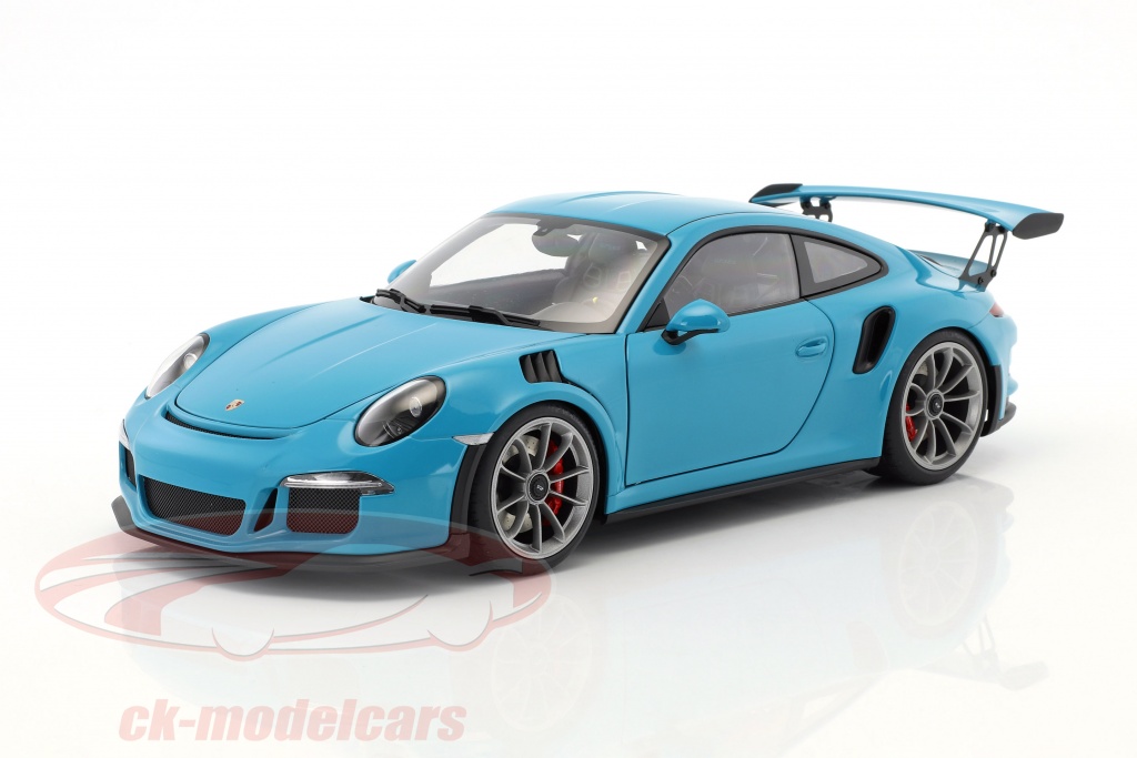 Porsche 911 (991) GT3 RS year 2016 miami blue with dark gray wheels 1:18 AUTOart
