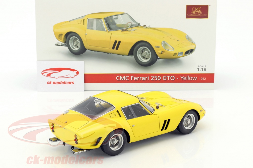 CMC 1:18 Ferrari 250 GTO Baujahr 1962 gelb M-153 Modellauto M-153