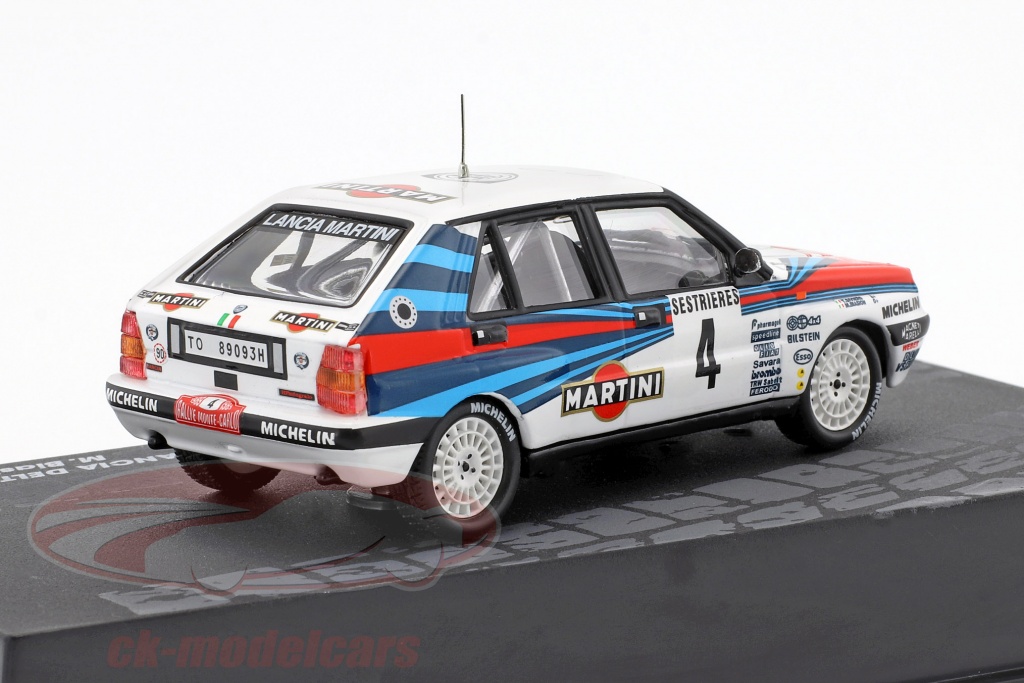 Diecast model cars Lancia Delta HF Integrale 1/43 Hachette HF Integrale No.3 Esso Rally Vinho de Madeira 1989