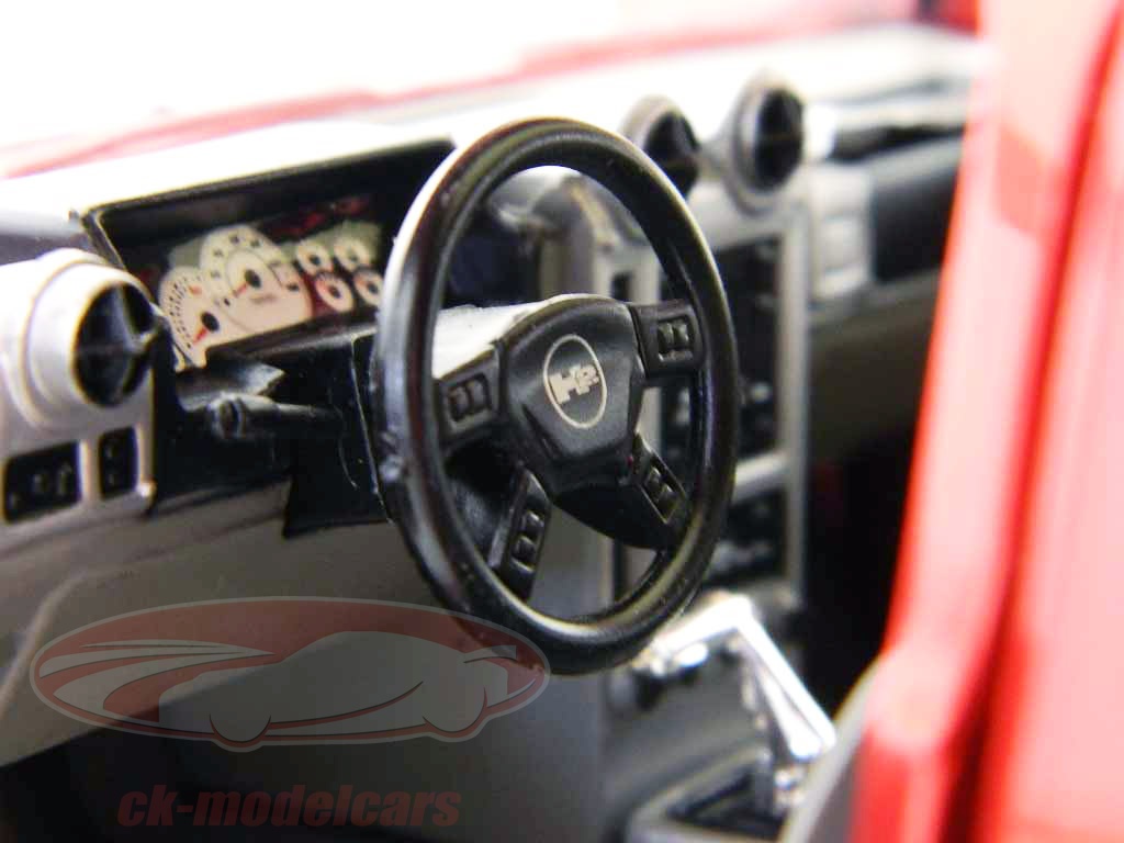 Jadatoys 1:18 ハマーH2のチューニングバージョン2003年赤分ジェイダ 