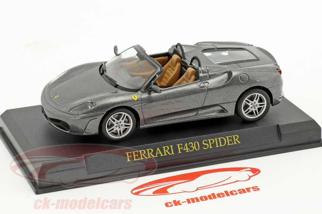 Altaya 1:43 Ferrari F430 Spyder gris CK919612 modèle voiture CK919612