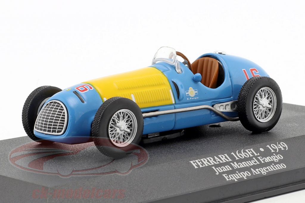 juan manuel fangio ferrari 166fl #16 formula 1 1949 1:43 atlas
