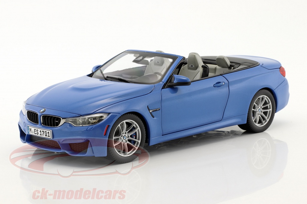 BMW M4 (F83) Convertible Year 2015 blue 1:18 ParagonModels