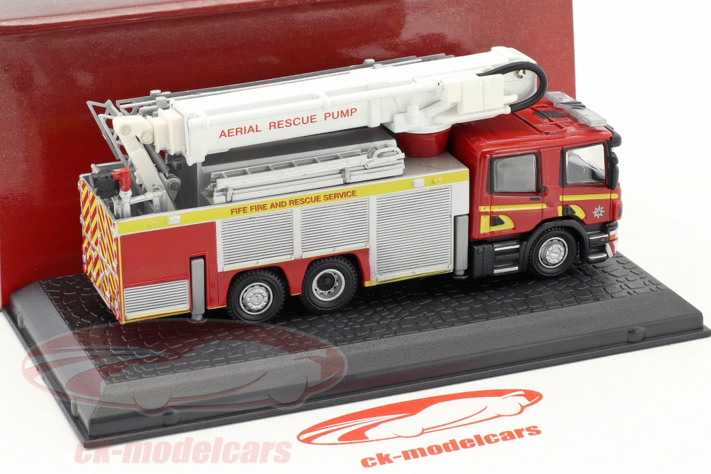 Atlas 1:72 Scania Aerial Rescue Pump fire Department red / yellow ...