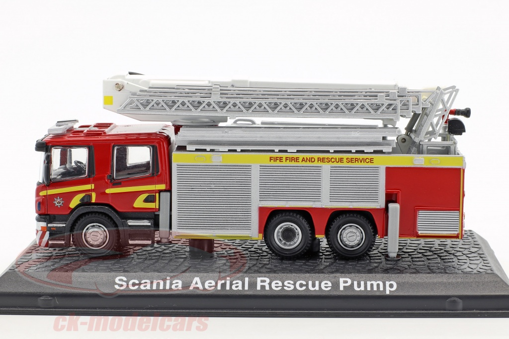 Atlas 1:72 Scania Aerial Rescue Pump fire Department red / yellow ...
