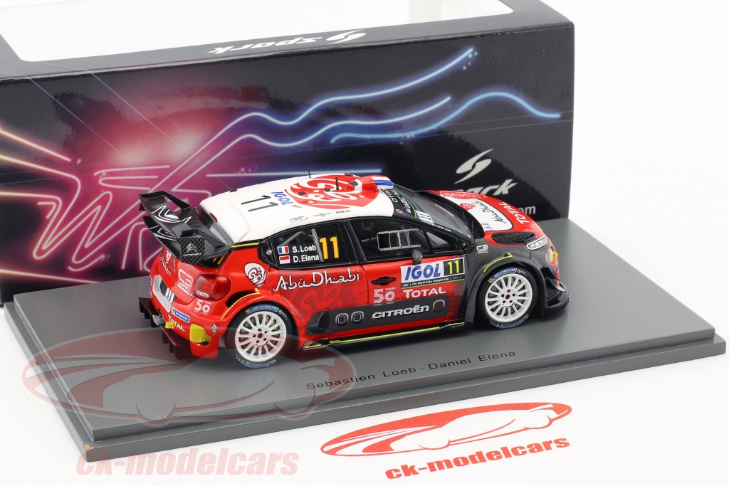 Modèle Réduit 1:43 Altaya - Loeb Citroën C3 WRC Tour De Corse 2018 - Occasion Très Bon état