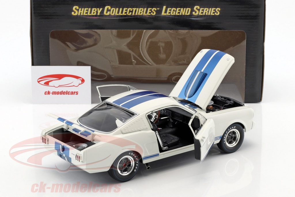 Shelby Collectibles 1965 Ford Mustang Shelby GT350R – 1/18 – Blanche – Neuve