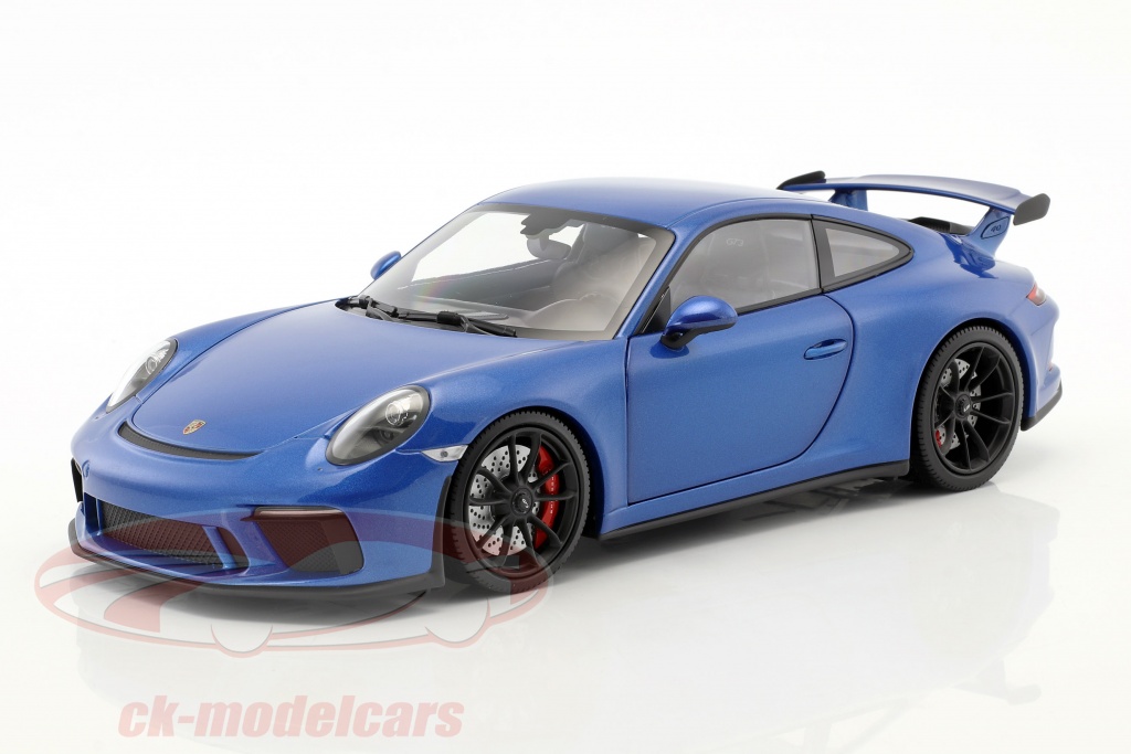 Porsche 911 (991 II) GT3 anno di costruzione 2017 blu metallico 1:18 Minichamps