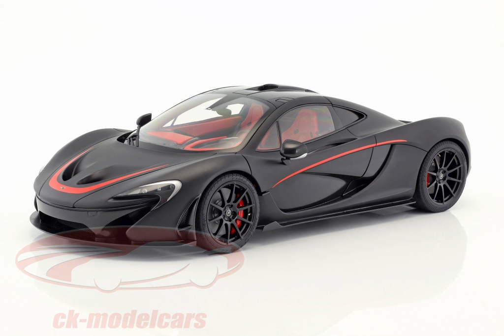 Autoart 1 12 Mclaren P1 Year 2013 Mat Black Red 12241 Model Car
