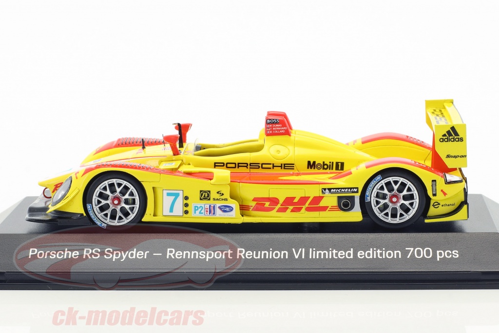 De 1:43 Diecast Modelcar van de Porsche RS Spyder, Horag Racing #27 van