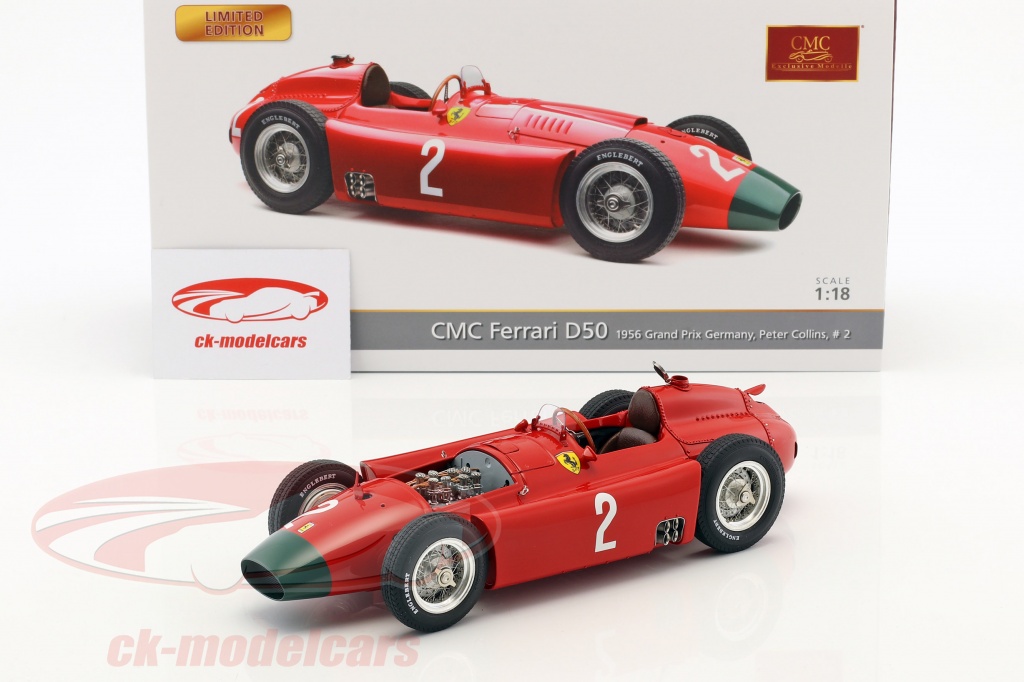 CMC 1:18 Peter Collins Ferrari D50 Long Nose #2 ドイツ語 GP 式 1 1956 M-185 モデル  車 M-185