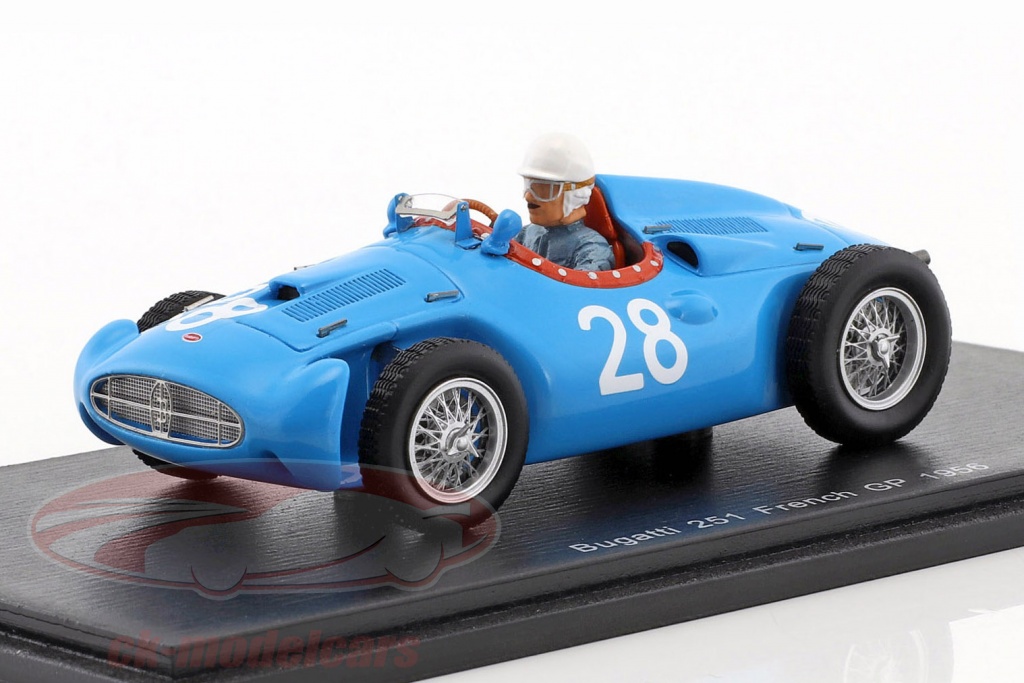 Maurice Trintignant Bugatti T251 #28 France GP formula 1 1956 1:43 Spark