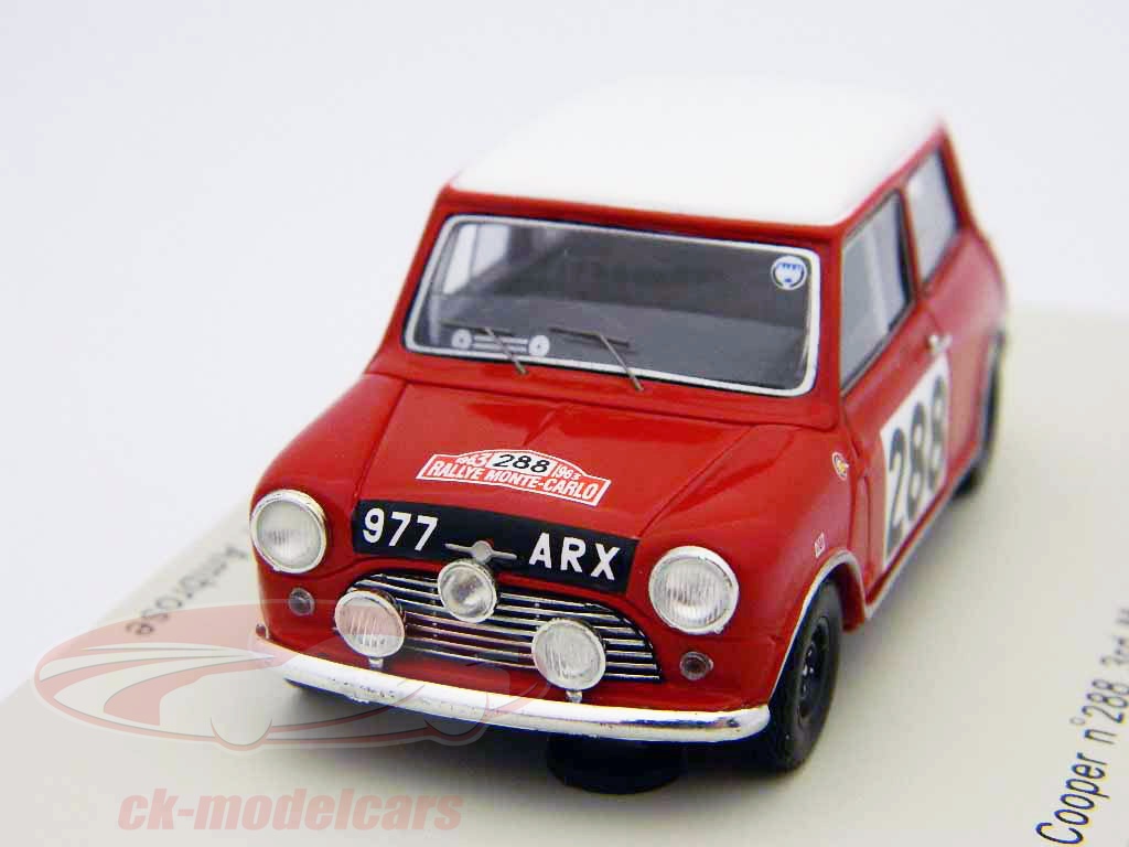 SPARK S1187 MINI MORRIS Cooper n° 288 3ème Monte Carlo 1963 R. 1/43